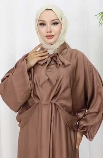 Milchkaffee Hijab-Abendkleider 6204-02