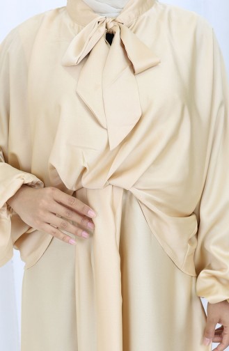 Beige Hijab-Abendkleider 6204-03