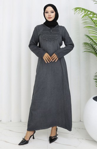 Gray Hijab Dress 4433-01