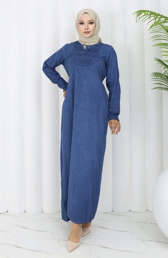 Indigo Hijab Dress 4433-03