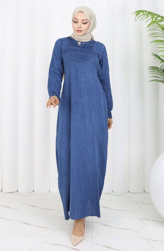 Indigo Hijab Dress 4433-03