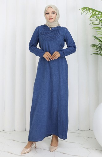 Indigo Hijab Dress 4433-03