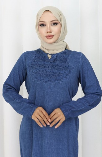 Indigo Hijab Dress 4433-03