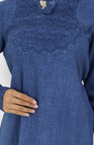 Indigo Hijab Dress 4433-03