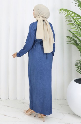Indigo Hijab Dress 4433-03