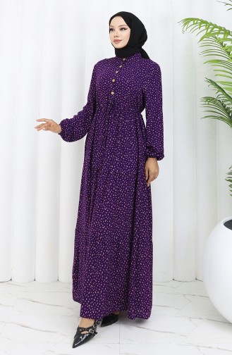 Purple İslamitische Jurk 0068-01