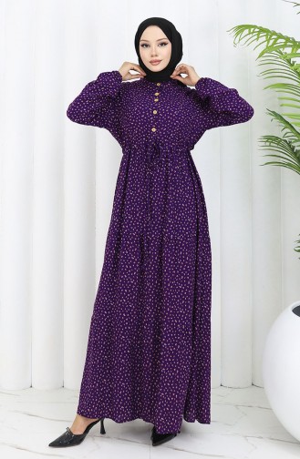 Purple İslamitische Jurk 0068-01