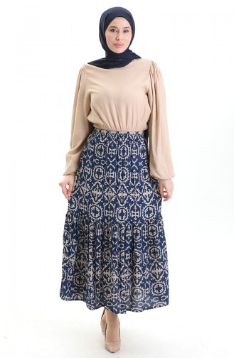 Navy Blue Skirt 2058-01