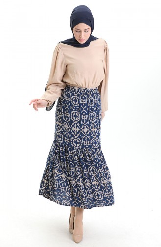 Navy Blue Skirt 2058-01