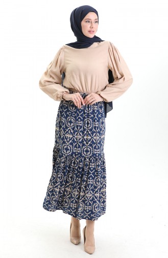 Navy Blue Skirt 2058-01