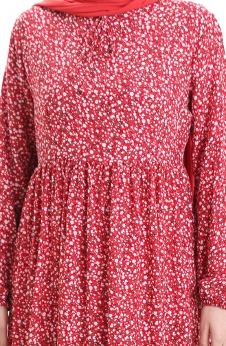 Weinrot Hijab Kleider 81865-05