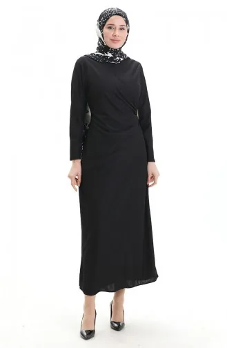 Belt Detailed Suit-Look Dress 4736-03 Black 4736-03