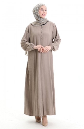 فستان بني مائل للرمادي 994455-03