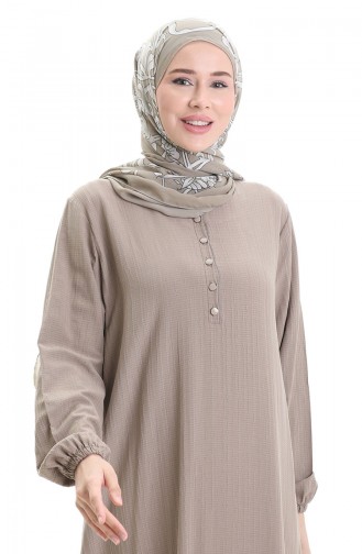 فستان بني مائل للرمادي 994455-03