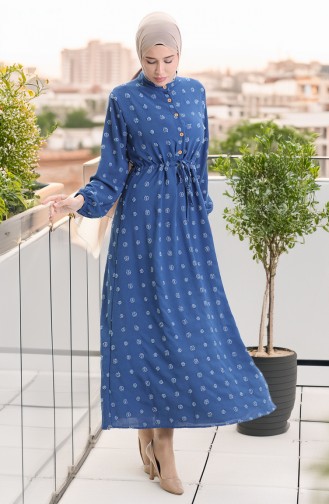 Indigo Hijab Dress 0064-06