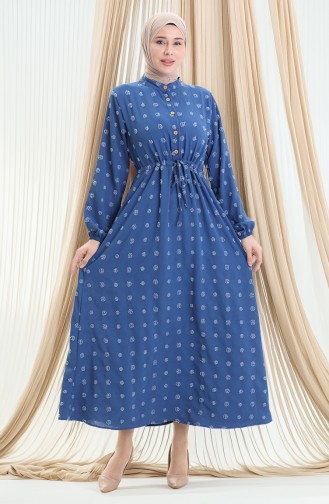 Indigo Hijab Dress 0064-06