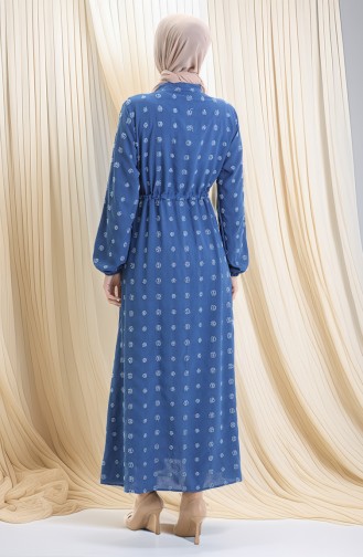 Indigo Hijab Dress 0064-06