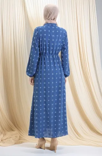 Robe Demi-boutonnée En Tissu Aerobin 0064-06 Indigo 0064-06