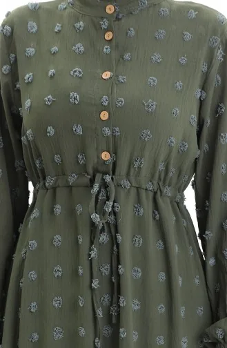 Robe Demi-boutonnée En Tissu Aerobin 0064-07 Kaki 0064-07