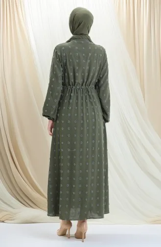 Robe Demi-boutonnée En Tissu Aerobin 0064-07 Kaki 0064-07