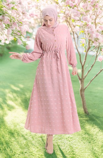 Powder Hijab Dress 0064-08