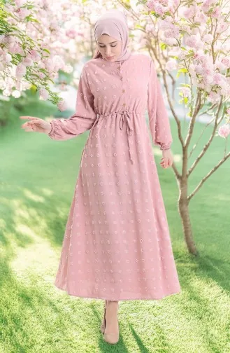 Robe Demi-boutonnée En Tissu Aerobin 0064-08 Poudre 0064-08