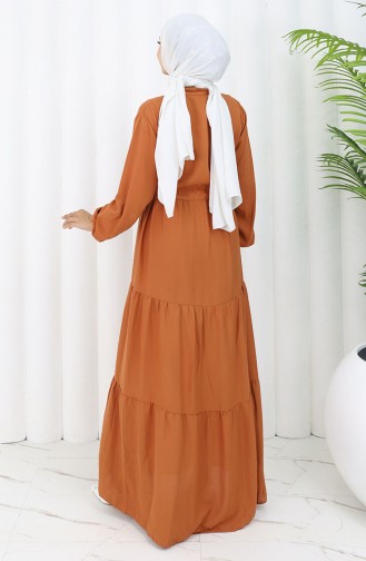 Robe Hijab Couleur brique 0085-02