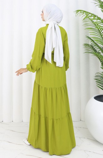 Ölgrün Hijab Kleider 0085-04