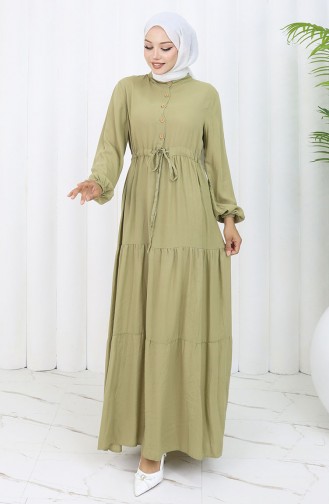 Khaki Hijab Kleider 0085-06