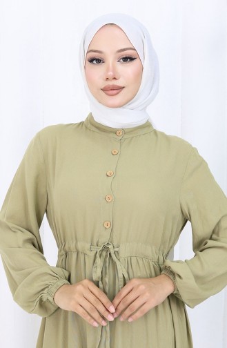 Khaki Hijab Kleider 0085-06