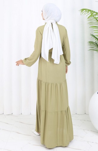 Khaki Hijab Kleider 0085-06