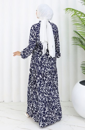 Robe Hijab Bleu Marine 0087-02