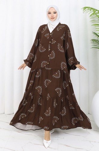 Robe Hijab Couleur Brun 0088-01
