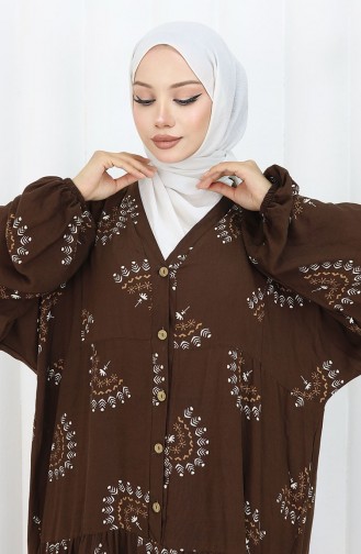 Robe Hijab Couleur Brun 0088-01