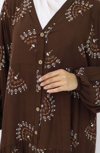Robe Hijab Couleur Brun 0088-01