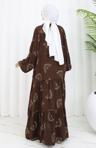 Robe Hijab Couleur Brun 0088-01