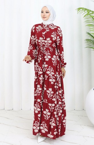 Robe Hijab Bordeaux 2052-01