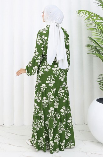 Khaki İslamitische Jurk 2052-03