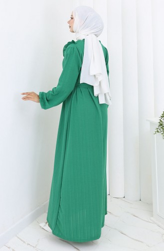 Robe Hijab Vert emeraude 2064-02