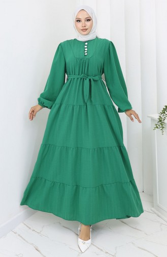 Green İslamitische Jurk 2065-04