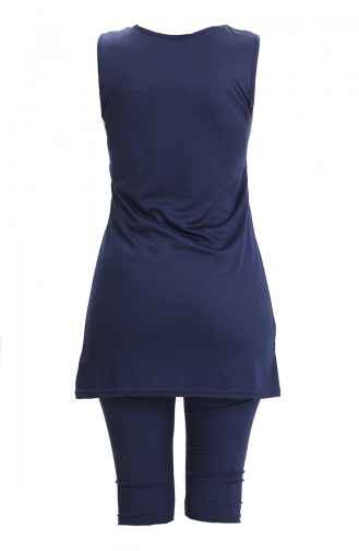 Dunkelblau Hijab Badeanzug 2501-02