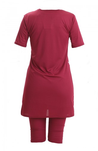 Weinrot Hijab Badeanzug 2501-03