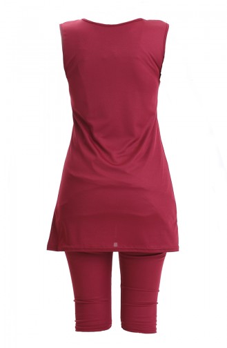 Weinrot Hijab Badeanzug 2501-03