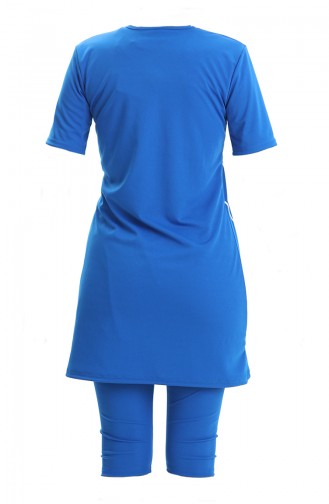 Saks-Blau Hijab Badeanzug 2501-04