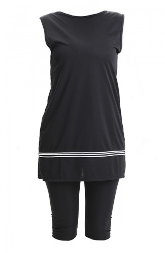 Black Swimsuit Hijab 2502-01
