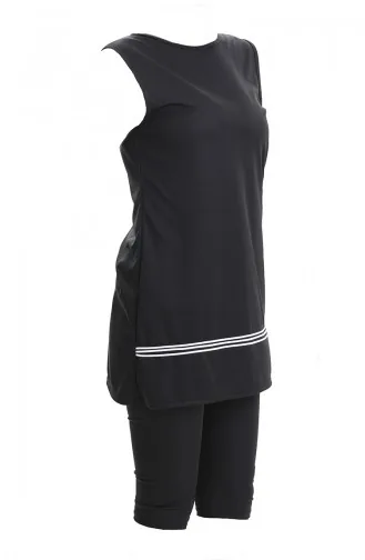 Mouwloos Zwembadbadpak 2502-01 Zwart 2502-01