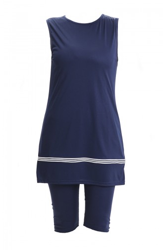 Dunkelblau Hijab Badeanzug 2502-04