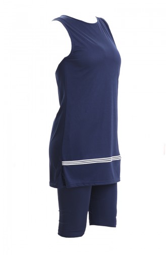 Dunkelblau Hijab Badeanzug 2502-04