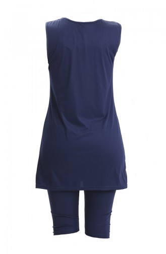 Dunkelblau Hijab Badeanzug 2502-04