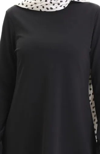 Seasonal Tunic With Elastic Sleeves 8753-01A Black 8753-01A